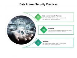 Data access security practices ppt powerpoint presentation infographic template file cpb