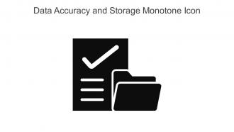 Data Accuracy And Storage Monotone Icon In Powerpoint Pptx Png And Editable Eps Format
