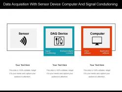 Data acquisition with sensor device computer and signal condutioning