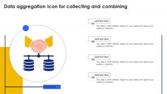 Data Aggregation Icon For Collecting And Combining