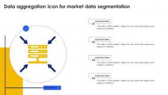 Data Aggregation Icon For Market Data Segmentation