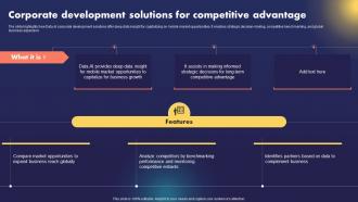 Data AI Artificial Intelligence Corporate Development Solutions For Competitive Advantage AI SS