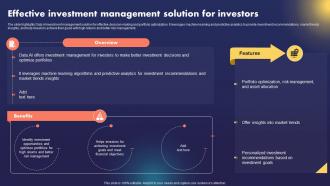 Data AI Artificial Intelligence Effective Investment Management Solution For Investors AI SS