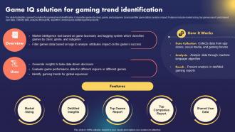 Data AI Artificial Intelligence Game IQ Solution For Gaming Trend Identification AI SS