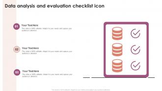 Data Analysis And Evaluation Checklist Icon