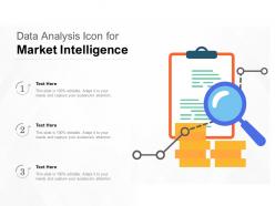 Data analysis icon for market intelligence