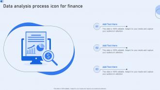 Data Analysis Process Icon For Finance