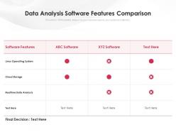 Data analysis software features comparison