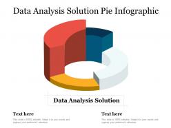 Data analysis solution pie infographic