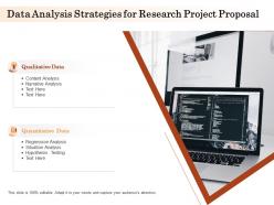 Data analysis strategies for research project proposal ppt powerpoint infographics