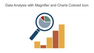 Data Analysis With Magnifier And Charts Colored Icon In Powerpoint Pptx Png And Editable Eps Format