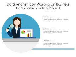 Data analyst icon working on business financial modelling project