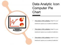 Data analytic icon computer pie chart