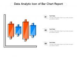 Data analytic icon of bar chart report