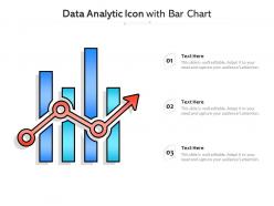 Data analytic icon with bar chart