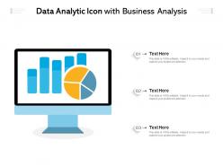 Data Analytic Icon With Business Analysis