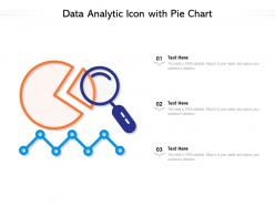 Data analytic icon with pie chart