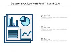 Data analytic icon with report dashboard