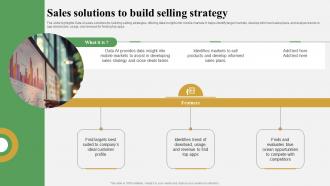Data Analytics And Market Intelligence Sales Solutions To Build Selling Strategy AI SS V