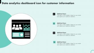 Data Analytics Dashboard Icon For Customer Information