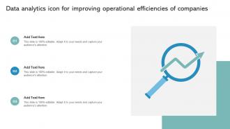 Data Analytics Icon For Improving Operational Efficiencies Of Companies