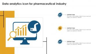 Data Analytics Icon For Pharmaceutical Industry