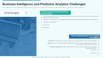 Data analytics playbook business intelligence and predictive analytics challenges