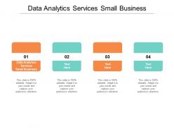 Data analytics services small business ppt powerpoint presentation portfolio influencers cpb