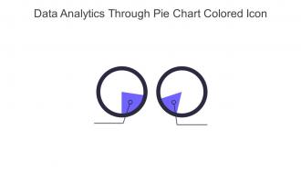 Data Analytics Through Pie Chart Colored Icon In Powerpoint Pptx Png And Editable Eps Format