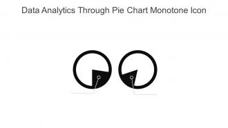 Data Analytics Through Pie Chart Monotone Icon In Powerpoint Pptx Png And Editable Eps Format