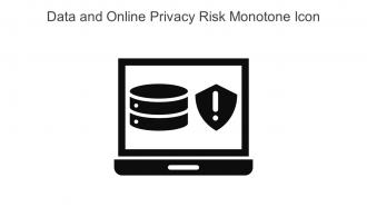 Data And Online Privacy Risk Monotone Icon In Powerpoint Pptx Png And Editable Eps Format