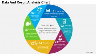 Data and result analysis chart flat powerpoint design