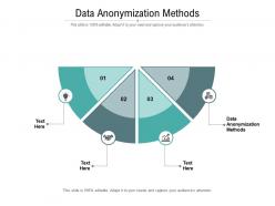 Data anonymization methods ppt powerpoint presentation summary layout ideas cpb