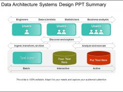 Data architecture systems design ppt summary
