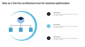 Data As A Service Architecture Icon For Business Optimization