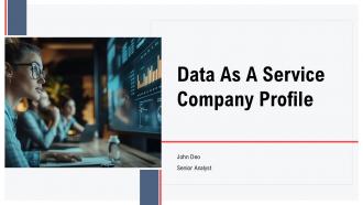 Data As A Service Company Profile PPT Presentation ST AI
