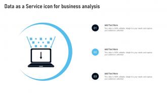 Data As A Service Icon For Business Analysis