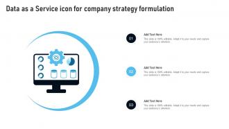 Data As A Service Icon For Company Strategy Formulation