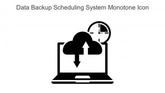 Data Backup Scheduling System Monotone Icon In Powerpoint Pptx Png And Editable Eps Format