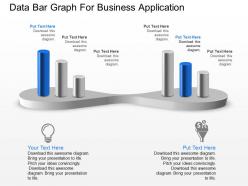 Data bar graph for business application powerpoint template slide