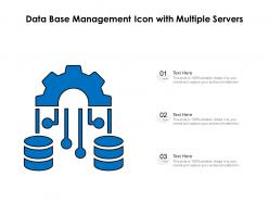 Data base management icon with multiple servers