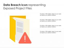 Data breach icon representing exposed project files