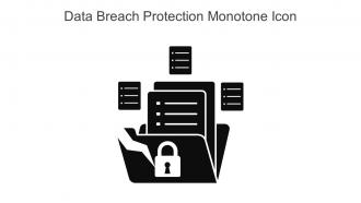 Data Breach Protection Monotone Icon In Powerpoint Pptx Png And Editable Eps Format