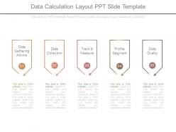 Data calculation layout ppt slide template