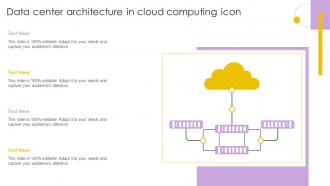 Data Center Architecture In Cloud Computing Icon