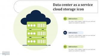 Data Center As A Service Cloud Storage Icon