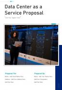 Data center as a service proposal example document report doc pdf ppt