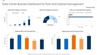 Data Center Business Dashboard For Ports And Cabinet Management