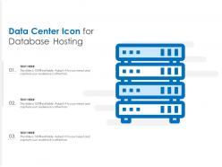 Data center icon for database hosting