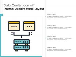 Data Center Icon With Internal Architectural Layout